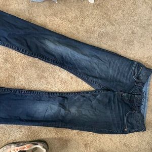 Low rise jeans size large they are long